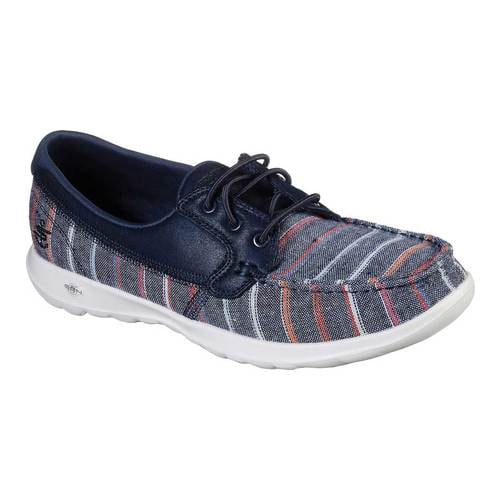 skechers striped boat shoes
