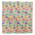 thumbnail image 1 of Bimba Beige Donut & Text Printed Pure Silk Scarf For Hair Neck Head Bandanas For Women 40 x 40 Inches, 1 of 6