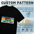 thumbnail image 6 of Black T Shirts for Men, Tiger Head,Color Stripes,Stripes Of Power,Graphic Mens Graphic Tees, 25060597,S, 6 of 8