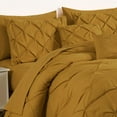 thumbnail image 3 of Chezmoi Collection 10-Piece Bed in a Bag Comforter Set, Pintuck Design, All Season Soft Microfiber Bedding with Sheets, Pillow Shams & Decorative Pillow, Mustard Yellow, Full, 3 of 9