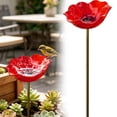 thumbnail image 2 of UYUH Handmade Metal Flower Garden Stake,Metal Flower Garden Stakes Bird Bath,Flower Bird Bath Bee,Butterfly Water Feeder with Flower Design for Garden Lawn Yard Decor, 2 of 5