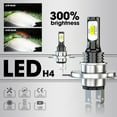 thumbnail image 4 of H4 LED Headlight High/Low Beam 9003/H4/HB2 LED Bulbs Xenon 6000K White Pack of 2, 4 of 9