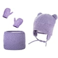 thumbnail image 2 of Winter Toddler Hat Mittens Scarf Set for 2-4 Years Old Boys and Girls, 2 of 8
