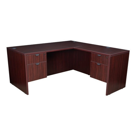 UPC: 0843532086384 | Regency Legacy 60 x 77 in. L Desk with Double Pedestal Drawer Unit- Mahogany