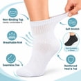 thumbnail image 3 of Diabetic Ankle Socks for Men Women Non Binding Loose Fit Breathable Socks for Neuropathy Edema Foot Health Daily Wear 5 Pairs, 3 of 7