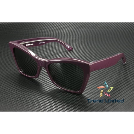 BALENCIAGA BB0231S 007 Cat Eye Acetate Violet Green 57 mm Women's Sunglasses