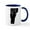 White/Navy Inside, variant on CafePress - Vermont Initials - 11 oz Ceramic Mug - Novelty Coffee Tea Cup
