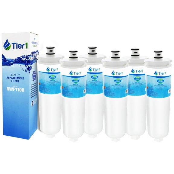 Tier1 CS-52 Refrigerator Water Filter 6-pk | Replacement for Bosch 640565, Whirlpool WHKF-R-PLUS, EVOLFLTR10, AP3961137, 3M Cuno CS-52, CS-51, Fridge Filter
