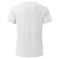 thumbnail image 3 of BOBOGOJP T-Shirt pour Hommes Col Rond Manches Courtes Hauts Chandail (Blanc,TG), 3 of 5