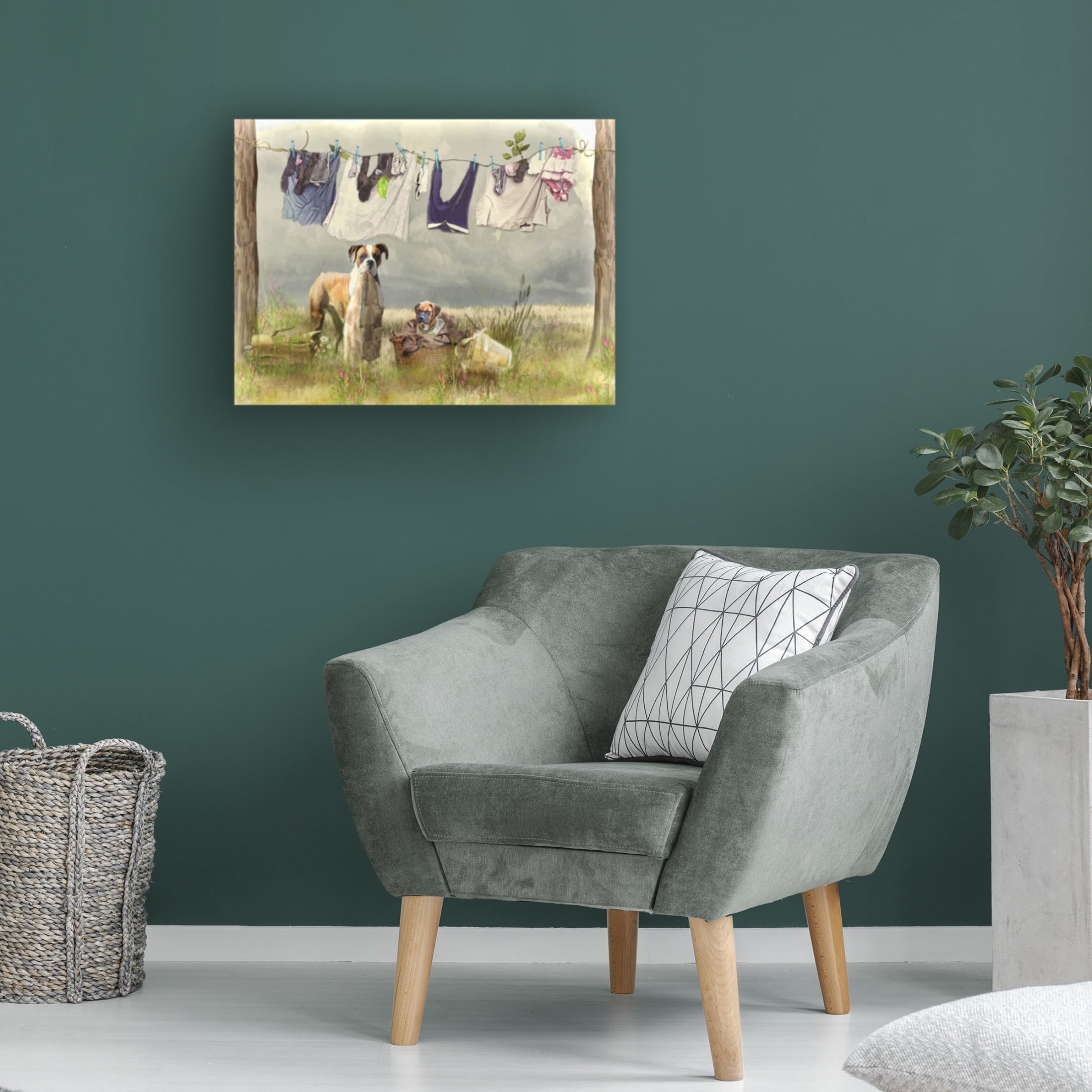 Canvas Wall Art - Trudi Simmonds 'Wash Day' Wall Art for Living Room, Bedroom, or Office Décor by Trademark Fine Art - 32 x 24 Inches