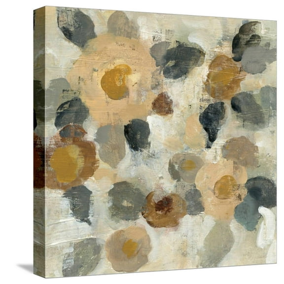 Art.com Neutral Floral Beige II Stretched Canvas Print Wall Art by Silvia Vassileva, 16" x 16"