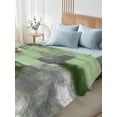 thumbnail image 4 of Green Ombre California King Size Flat Sheet, Wrinkleproof & Fadeproof Cooling Flat Bed Sheet Only, Farmhouse Abstract Mottled Texture Art Breathable Soft Bedding Top Sheets 108 x 98 Inches, 4 of 8