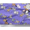 thumbnail image 3 of Soimoi Poly Georgette Fabric Bird & Animals Cartoon Fabric Prints by Yard 42 Inch Wide, 3 of 3