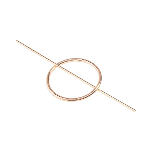 Pinza para el pelo, adorno circular, joyería portátil, pasador hueco, geométrico, duradero para Oro Yuyangstore Pinza para el cabello