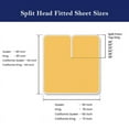 thumbnail image 5 of Queen Size 39" Split Top Flex Head Sheet Set - 100% Egyptian Cotton, 600 Thread Count, Adjustable Bed, 4-Piece Set, 18" Deep Pockets Color Gold Solid, 5 of 5