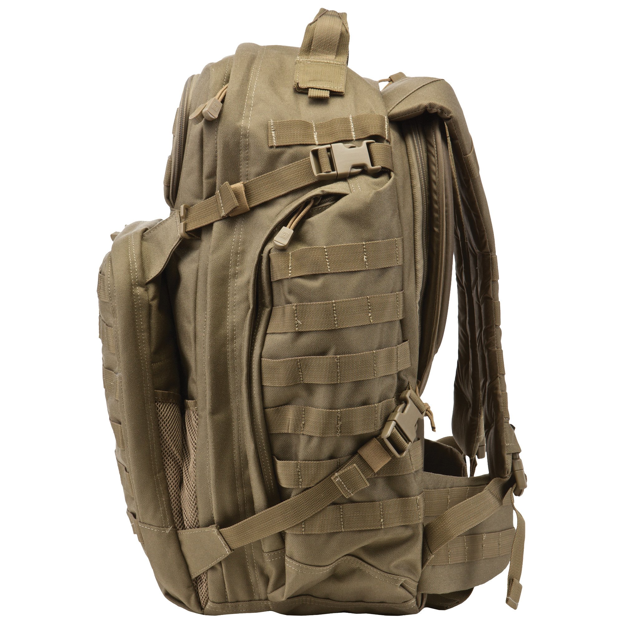 5.11 Work Gear RUSH72 Backpack, Molle Bag Rucksack Pack, 55 Liter, Sandstone, 1 SZ, Style 58602