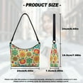 thumbnail image 7 of Kuiaobaty Boho Flowers Print Shoulder Purse for Women Roomy Casual Underarm Sling Bag with Adjustable Strap Ethnic Style Leather Hobo Purse Tote for Travel Yellow, 7 of 7