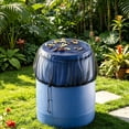 thumbnail image 4 of Rain Barrel Mesh Cover with Elastic Drawstring, Black Fine Polyester Mesh Netting, 95 cm Diameter, Debris and Mosquitoes Filter Screen for Outdoor Rainwater Collection, 4 of 6