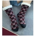 thumbnail image 3 of Men's Slipper Socks with Grips Non Slip Soft Fuzzy Cozy Fleece Lined Cable Knit Socks for Cold Winter, 3 of 6
