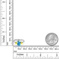 thumbnail image 6 of Gem Stone King 925 Sterling Silver Swiss Blue Topaz and Yellow Sapphire Engagement Ring for Women | 2.97 Cttw | Oval 9X7MM | Gemstone November Birthstone | Size 6, 6 of 6