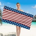 thumbnail image 5 of Beach Must Haves 4th Of July Beach Blanket, Flag Beach Towels Oversized Red White Blue Towels, Summer Towel Lightweight Beach Towel Clearance Beach Towels (75x150cm/30x60in), 5 of 6