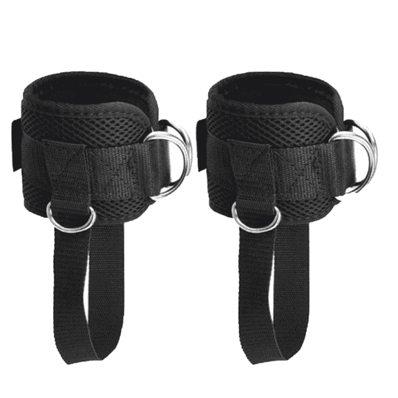 BESTSKY 2Pcs Ankle Straps Ankle Support Cable Machine Attachment Ideal for Taekwondo Cable Kick Back Ankle Straps Enhances Leg Strength Black