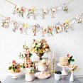 thumbnail image 3 of Banner TSOUOEA con diseño de mariposas para feliz cumpleaños y flores silvestres, 3 of 8