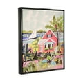 thumbnail image 4 of Stupell Industries Tropical Cottage Scenery Landscape Painting Black Floater Framed Canvas Art Print Wall Art, 17 x 21, 4 of 10
