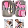 thumbnail image 2 of Kit de cuidado de la salud del bebé Kit de cuidado del recién nacido Termómetro de uñas para el cabello del cuarto de niños Conjunto de cuidado de la salud infantil con estuche de almacenamiento Rosa TUNC Sencillez, 2 of 5
