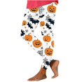 thumbnail image 6 of Women's Halloween Printed Leggings High Waisted Stretchy Yoga Pants Soft Athletic Workout Gym Tights White, 6 of 6