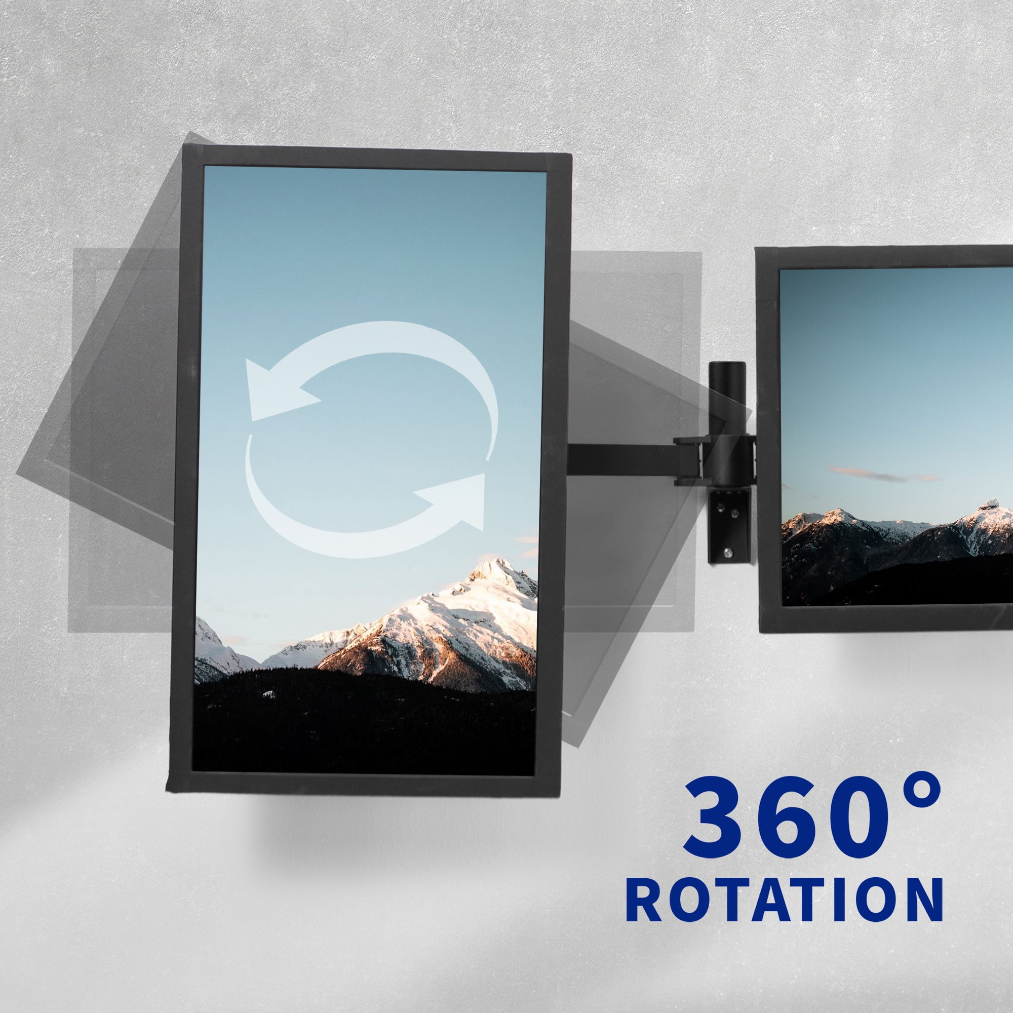 VIVO Steel Telescoping Flush Wall Mount for Dual 21" to 32" Monitors