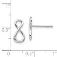 thumbnail image 3 of 925 Sterling Silver Diamond Infinity Symbol Earrings, 3 of 7