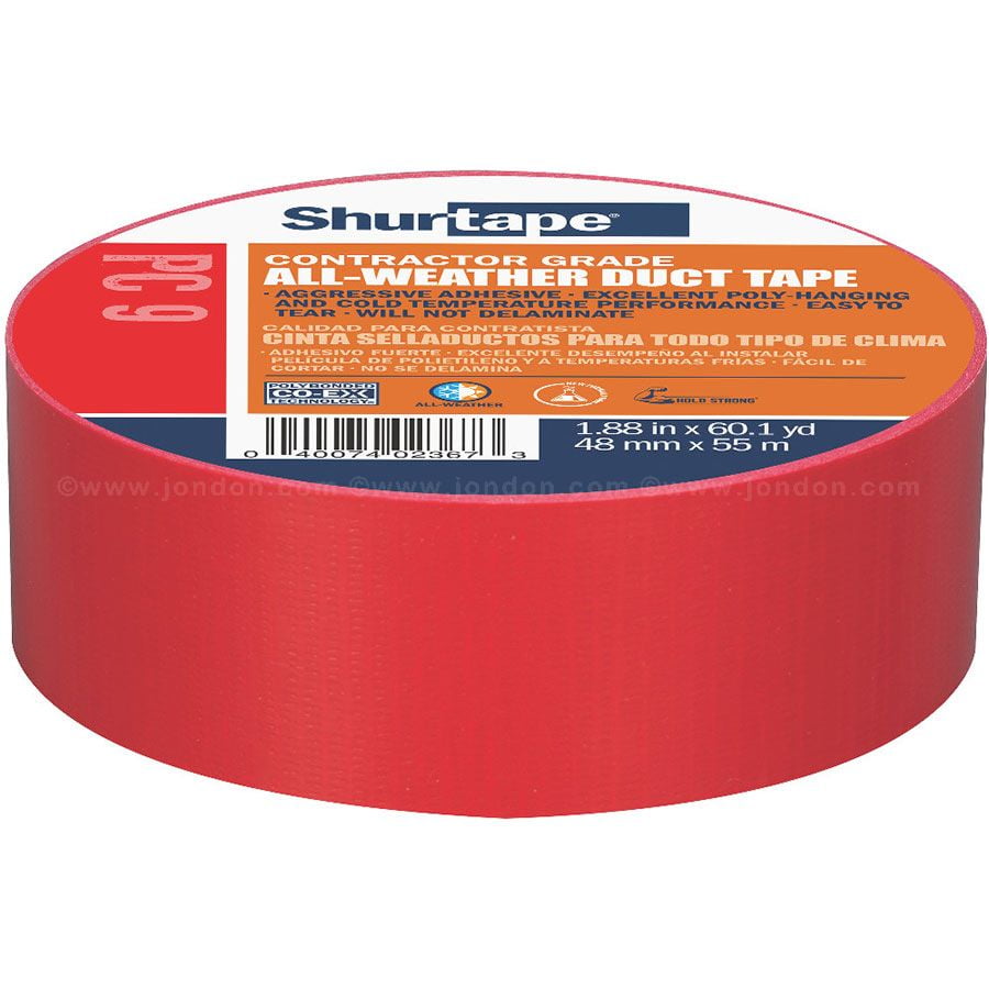 Shurtape PC 9 All Weather Duct Tape, Red - Walmart.com