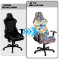 thumbnail image 5 of Xixirimido Gaming Chair Covers Stretch Removable Washable Computer Reclining Gaming Chair Protector Slipcovers with Armrest Covers, Vibrant Boho Mandala Dragonfly, 5 of 8