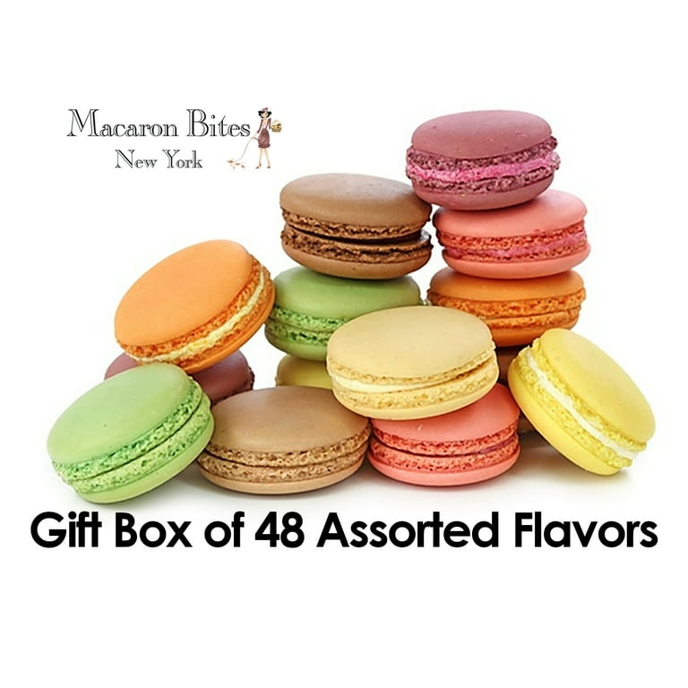 Macaron Bites French Macarons Cookies Assortment, 48 Count