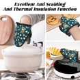 thumbnail image 3 of Cute Star Bear Dark Green Oven Mitts Heat Resistant, Soft Lining Silicone Mini Oven Mitts with HangingLoop, Kitchen Oven Gloves Heat Resistant 500℉ for Cooking Baking Microwave, 3 of 7