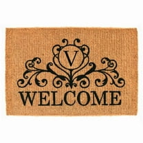 Calloway Mills Kingston Welcome Outdoor Doormat 3' x 6' x 1.5" (Letter V)