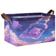 thumbnail image 2 of BZSMCE Collapsible Fabric Cube Storage Bins Purple Bear in Bottle Design Pattern Storage Box, 2 of 8