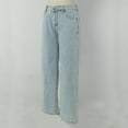 thumbnail image 5 of YDFCWXW Women Y2k Low Rise Baggy Jeans Loose Fit Boyfriend Straight Wide Leg Jeans Trendy Stretch Long Denim Pants Light Blue, L, 5 of 9