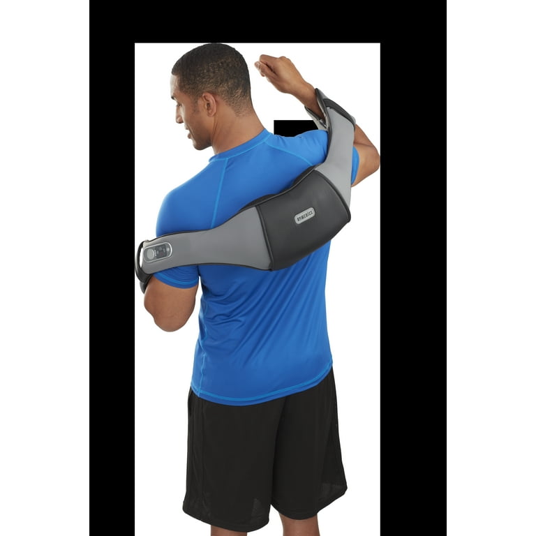 Cordless Neck Back Massager - Shiatsu Neck and Shoulder Massager with Heat (Grey) --632NC-G