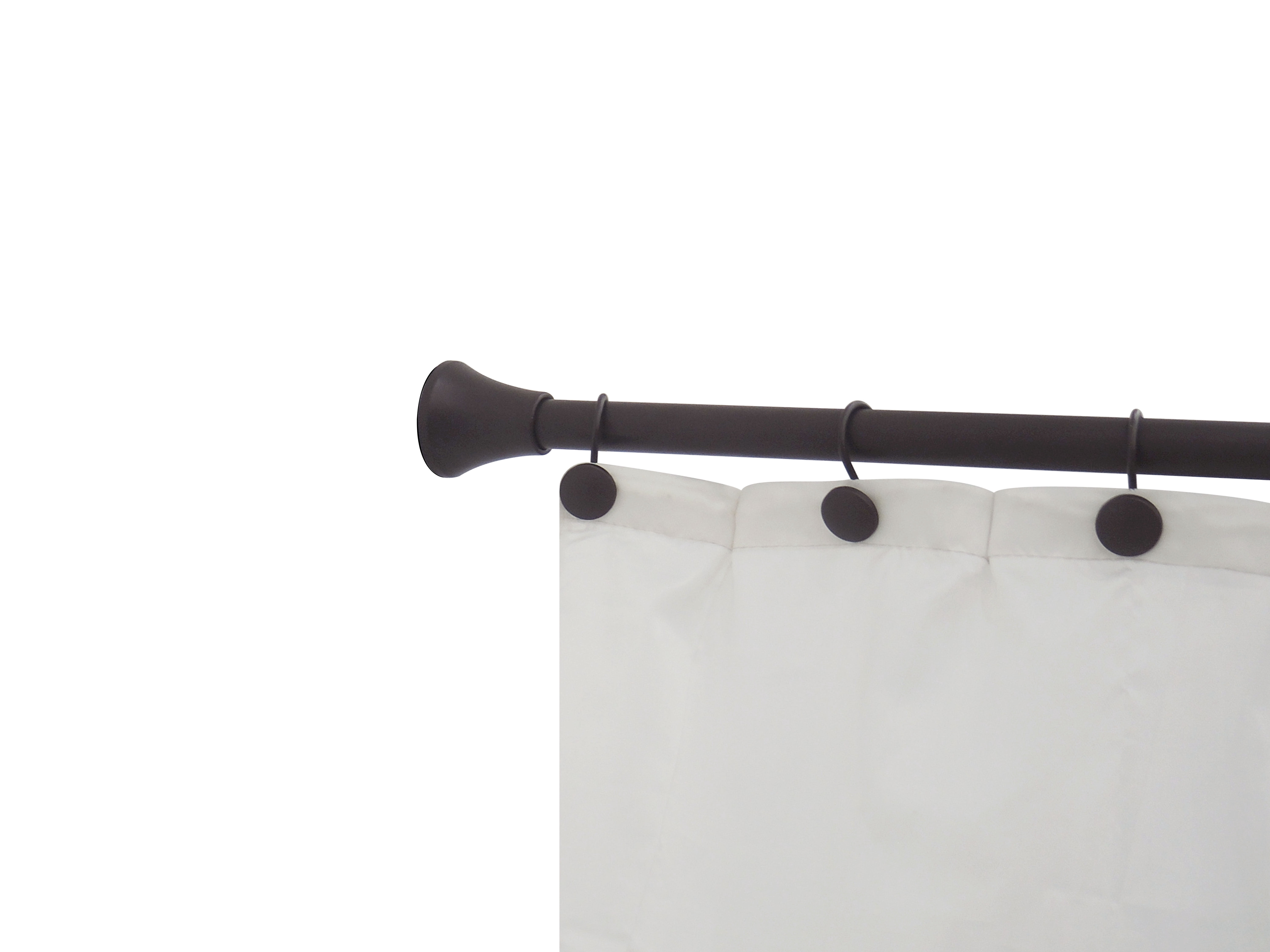 Lavender & Sage Adjustable Orb Shower Curtain Rod Set with 12 Hooks, 42" - 72"
