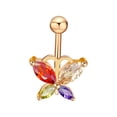 thumbnail image 4 of Stainless Steel Navel Ring Shiny Butterfly Navel Ring Navel Nail, 4 of 9