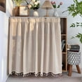 thumbnail image 2 of Dustproof curtain for shelves, bookshelf short curtain, closet shade curtain, cabinet curtains for kitchen with sliding rails, easy to clean, 2 of 7