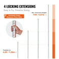 thumbnail image 3 of KFFKFF Alloy Measurement Pole, 14 Feet in 1/8 Inch Increments, Telescopic 4-Section Layout Tool, Double-Sided Graduation, Comes with Level Indicator & Carrying Case for Accurate Indoor and Outdoor, 3 of 9