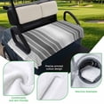 thumbnail image 5 of Golf Cart Seat Covers for 2 Seater,Gray Vertical Stripes Microfiber Cart Seat Towel Blanket,Retro Simple Neutral Abstract Lines Absorbent NonSlip Bench Seats Protector for Golf Course 51"x31", 5 of 9
