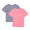 Light Grey Heather/ Mystic Coral, variant on Athletic Works Girl's Buttercore T-Shirt, 2-Pack, Sizes 4-18