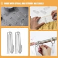 thumbnail image 3 of 20pcs Pleated Drapes Hooks Metal Curtain Pleating Hooks 4-Prongs Pinch Pleating Curtain Hooks for Drapes Curtain Pleater Tape Hooks for Window, 3 of 6