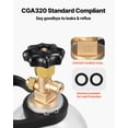 thumbnail image 5 of VEVOR CO2 Tank, 10 lbs New Aluminum Alloy Cylinder, CO2 Air Tank with Light Spray Coating, CGA320 Valve, Handle & Adjustable Pressure, DOT Approved Cylinder for Draft Beer Dispensing, 5 of 9