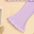 thumbnail image 6 of Kaprioy Girls Summer Outfits Toddler Girl 2Pcs Fly Sleeve ATTITUDE MAMA'S MINI Letter Shirt Tops + Waffle Flare Pants Set Clothes, 6 of 6