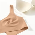 thumbnail image 3 of Women's Comfortable Sexy And Traceless Chest Gathered Without Rings Soft Support Collar Closure Anti Drop Bra, 3 of 3